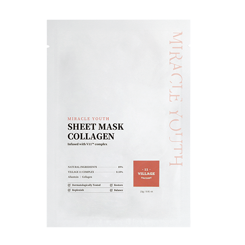 VILLAGE 11 Maseczka do twarzy w płacie z kolagenem Miracle Youth Sheet Mask Collagen 23g